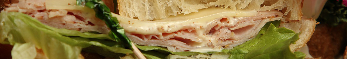 Eating Sandwich at Bay Subs & Deli restaurant in San Francisco, CA.